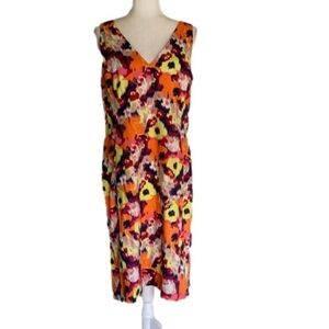 Nicole Farhi Watercolor Sleeveless Dress